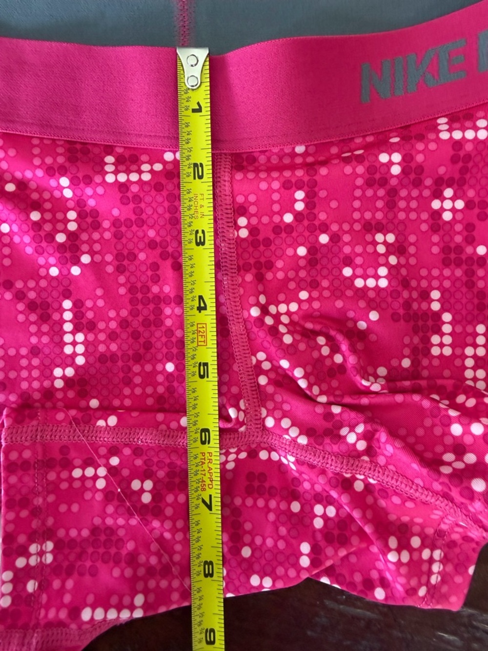 Youth Nike Pro Dri-Fit Pink Pixel-Print Compression Spandex Shorts - Picture 5 of 8